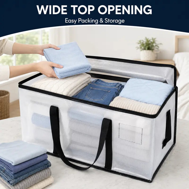 6-Pack Extra Large Zippered Storage Bags for Moving