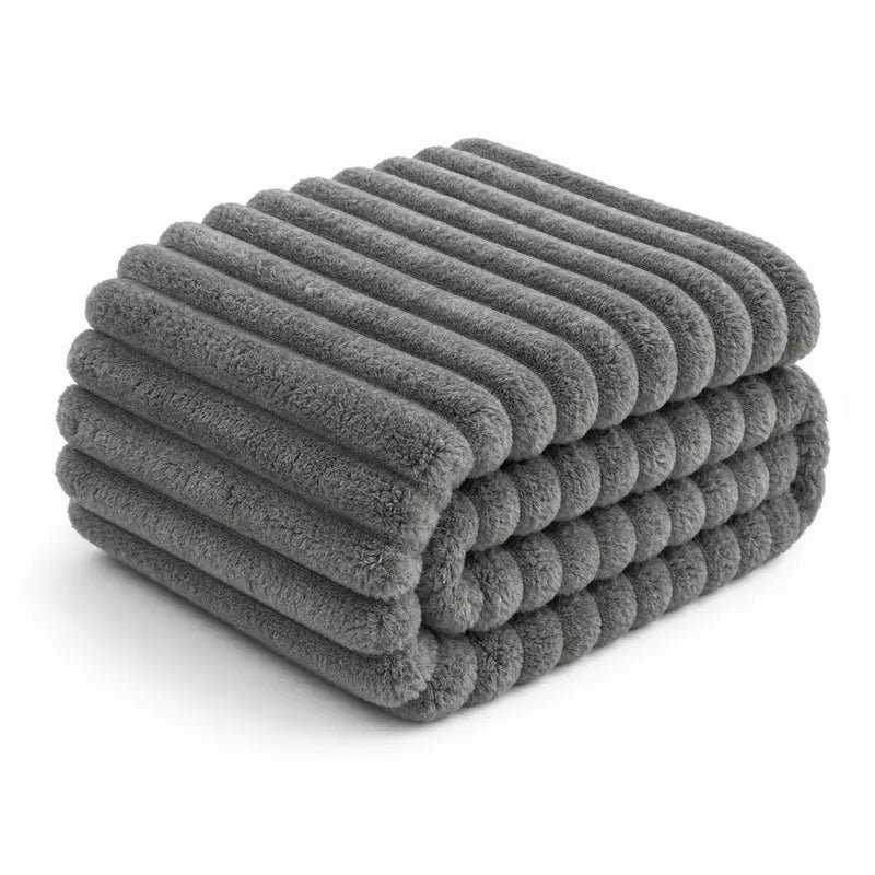 Cozy Plush Throw Blanket for Couch & Bed