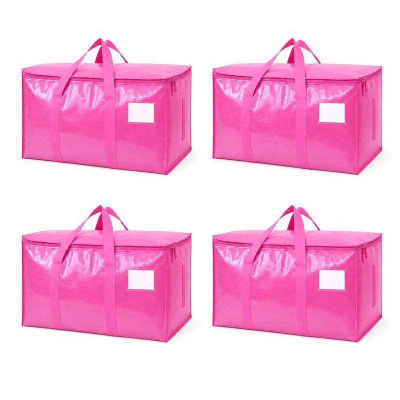 6-Pack Extra Large Zippered Storage Bags for Moving