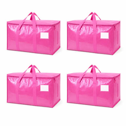 6-Pack Extra Large Zippered Storage Bags for Moving
