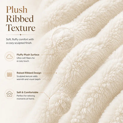 Cozy Plush Throw Blanket for Couch & Bed