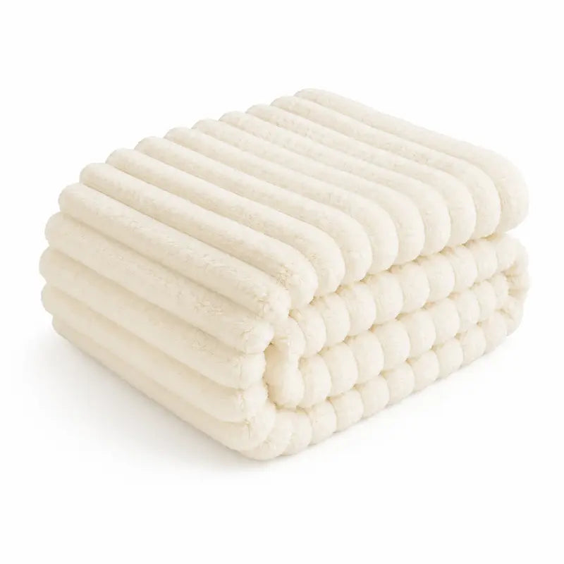 Cozy Plush Throw Blanket for Couch & Bed