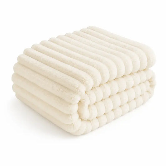 Cozy Plush Throw Blanket for Couch & Bed