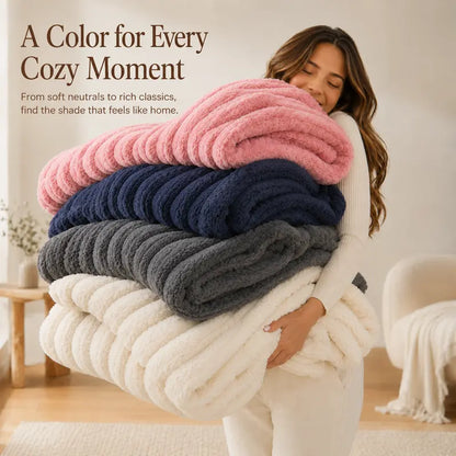 Cozy Plush Throw Blanket for Couch & Bed