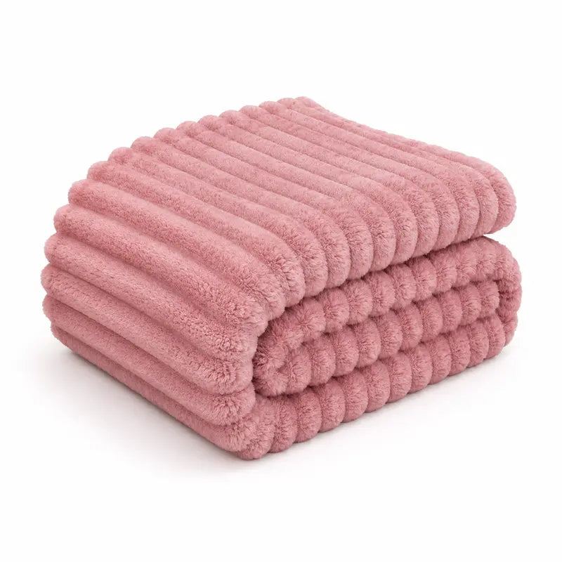 Cozy Plush Throw Blanket for Couch & Bed