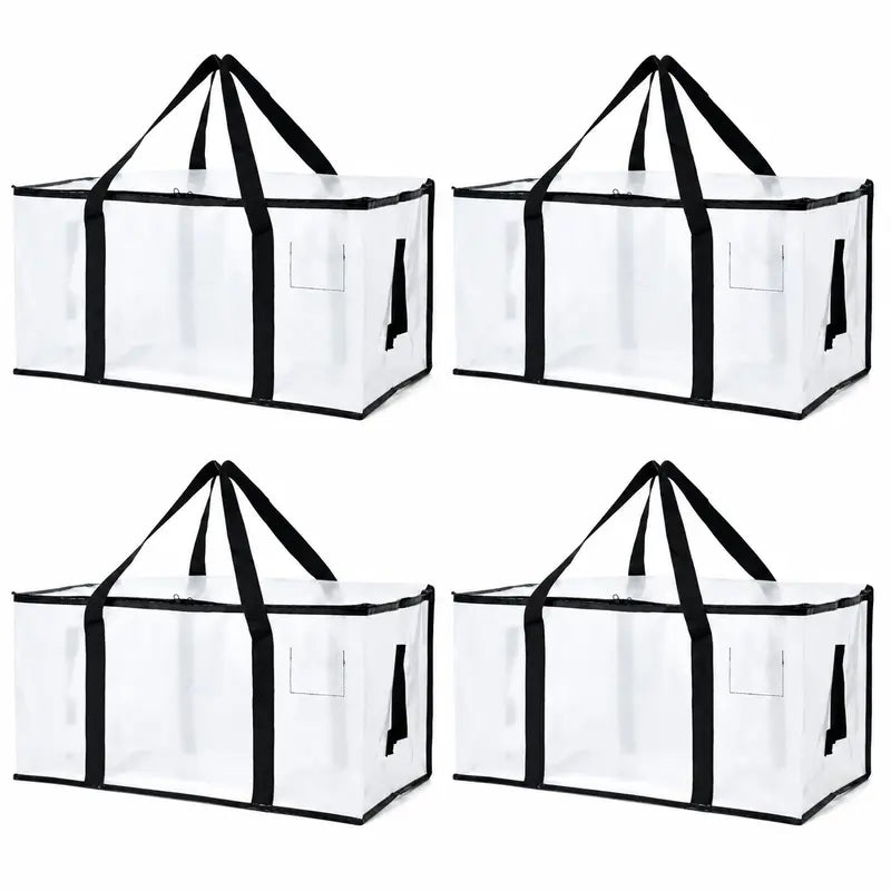 6-Pack Extra Large Zippered Storage Bags for Moving