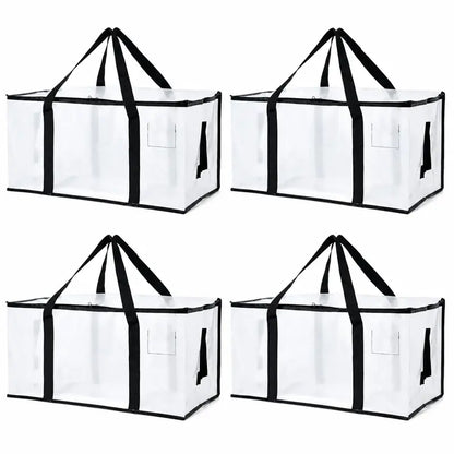 6-Pack Extra Large Zippered Storage Bags for Moving