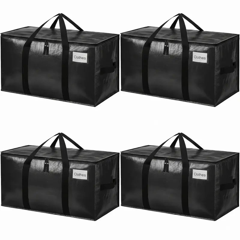 6-Pack Extra Large Zippered Storage Bags for Moving
