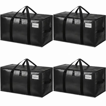 6-Pack Extra Large Zippered Storage Bags for Moving