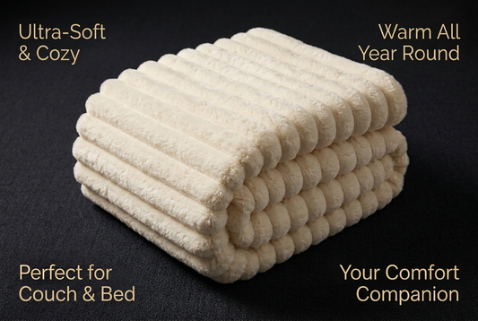🛋️ Cozy Plush Throw Blanket for Couch & Bed